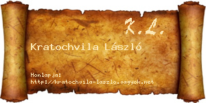 Kratochvila László névjegykártya